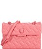 Color:Pink - Image 1 - Drench Large Monochromatic Quilted Shoulder Bag