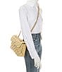Color:Cream - Image 4 - Solid Drench Leather Kensington Crossbody Bag
