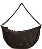 Kurt Geiger London Drenched Recycled Nylon Moon Crossbody Bag, Color:Black - Image 1