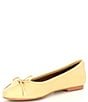 Color:Cream - Image 4 - Eagle Ballerina Leather Drench Flats