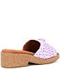 Color:Lilac - Image 2 - Eagle Crochet Cork Slide Sandals