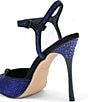Kurt Geiger London Eagle Crystal Embellished Logo Ornament Pointed Toe Ankle Strap Pumps - Image 4