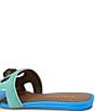 Kurt Geiger London Eagle Cut Out Leather and Suede Slide Sandals - Image 4