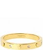 Color:Gold - Image 1 - Eagle Hinged Crystal Bangle Bracelet