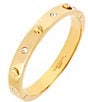 Color:Gold - Image 2 - Eagle Hinged Crystal Bangle Bracelet