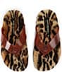 Kurt Geiger London Eagle Leopard Furry Jelly Pool Flip Flops - Image 2