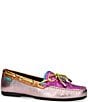 Color:Pink Combo - Image 1 - Quilted Metallic Rainbow Eagle Head Bow Moccasins