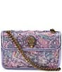 Kurt Geiger London Embellished Mesh Leather Mini Kensington Soft Crossbody Bag - Image 1