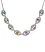 Color:Multi - Image 2 - Evil Eye Crystal Bib Collar Necklace