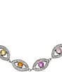 Color:Multi - Image 2 - Evil Eye Crystal Link Line Bracelet