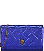 Color:Blue - Image 1 - Extra Mini Kensington Metallic Bronze Hardware Crossbody Bag