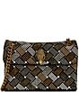 Kurt Geiger London Fabric Mini Kensington Crystal Crossbody Bag, Color:Charcoal - Image 1