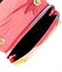 Color:Pink Comb - Image 3 - Fabric Mini Pearl Embellished Kensington Crossbody Bag