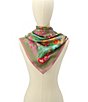 Kurt Geiger London Floral Silk Square Scarf - Image 5