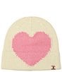 Kurt Geiger London Fuzzy Heart Beanie, Color:Bone - Image 1