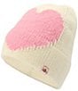 Kurt Geiger London Fuzzy Heart Beanie, Color:Bone - Image 3