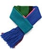 Kurt Geiger London Fuzzy Striped Long Oblong Scarf, Color:Multi - Image 3