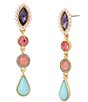 Kurt Geiger London Gemstone Linear Earrings - Image 1