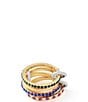 Kurt Geiger London Gemstone Linked Stacked Ring Set - Image 1