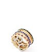 Kurt Geiger London Gemstone Linked Stacked Ring Set - Image 2