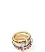 Kurt Geiger London Gemstone Linked Stacked Ring Set - Image 3