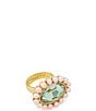 Kurt Geiger London Gemstone Pearl Cocktail Ring - Image 1