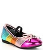 Color:Rainbow Multi - Image 1 - Girls' Eagle Metallic Rainbow Ballerina Flats (Infant)