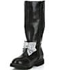 Color:Black - Image 4 - Girls' Kensington Leather Rhinestone Bow Boots (Toddler)