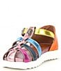 Color:Pink Multi - Image 4 - Girls' Kensington Fisherman Rainbow Colorblock Leather Sandals (Infant)