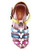 Color:Pink Multi - Image 5 - Girls' Kensington Leather Fisherman Closed Back Sandals (Toddler)