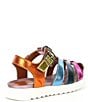 Color:Pink Multi - Image 2 - Girls' Kensington Leather Fisherman Sandals (Youth)