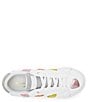 Color:White - Image 4 - Girls' Lane Love Heart Detail Leather Lace-Up Sneakers (Toddler)