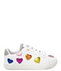 Color:White - Image 2 - Girls' Lane Love Metallic Detail Leather Lace-Up Sneakers (Youth)