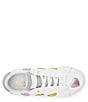Color:White - Image 4 - Girls' Lane Love Metallic Detail Leather Lace-Up Sneakers (Youth)