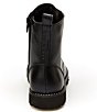 Color:Black - Image 3 - Girls' Mini Bax Leather Chain Rhinestone Combat Boots (Youth)