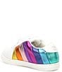 Color:White - Image 3 - Girls' Mini Lane Metallic Rainbow Stripe Sneakers (Toddler)