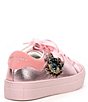 Color:Pink - Image 2 - Girls' Mini Laney Eye Embellished Metallic Leather Sneakers (Toddler)
