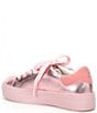 Color:Pink - Image 3 - Girls' Mini Laney Eye Embellished Metallic Leather Sneakers (Youth)