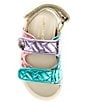 Color:Ivory Pastel Rainbow - Image 5 - Girls' Mini Orson Quilted Leather Sandals (Toddler)