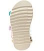 Color:Ivory Pastel Rainbow - Image 6 - Girls' Mini Orson Quilted Leather Sandals (Toddler)