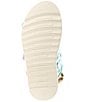 Color:Ivory Pastel Rainbow - Image 6 - Girls' Mini Orson Quilted Metallic Leather Sandals (Youth)