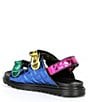 Color:Black Multi - Image 4 - Girls' Mini Orson Quilted Leather Sandals (Youth)
