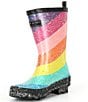 Color:Rainbow Multi - Image 4 - Girls' Sleet Rainboots (Toddler)