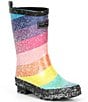 Color:Rainbow Multi - Image 1 - Girls' Sleet Rainboots (Youth)