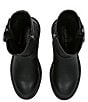 Color:Black - Image 4 - Hackney Leather Buckled Biker Boots