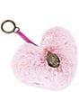 Kurt Geiger London Heart Faux Fur Bag Charm Key Chain, Color:Pink - Image 2
