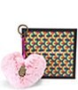 Kurt Geiger London Heart Faux Fur Bag Charm Key Chain, Color:Pink - Image 4