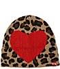 Kurt Geiger London Hotfix Leopard Heart Beanie - Image 1