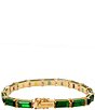 Color:Emerald - Image 2 - Jewel Baguette Tennis Line Bracelet