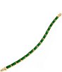 Color:Emerald - Image 3 - Jewel Baguette Tennis Line Bracelet